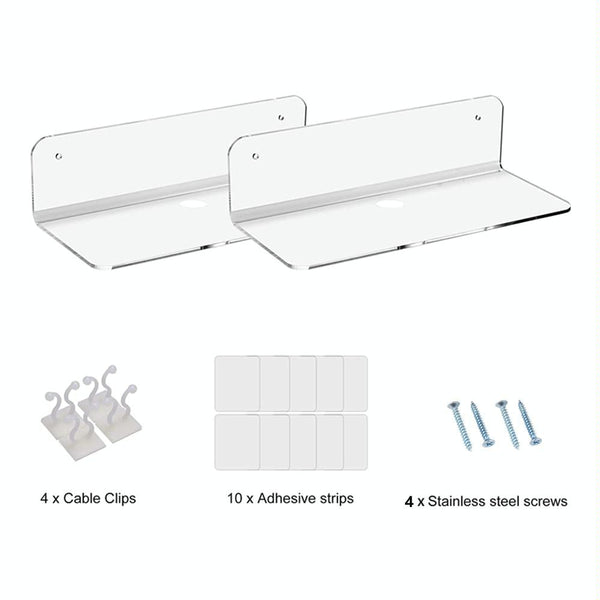 Set Of 2 Wall Mounts For Speakers And Surveillance Cameras Black Speaker Mounts & Stands