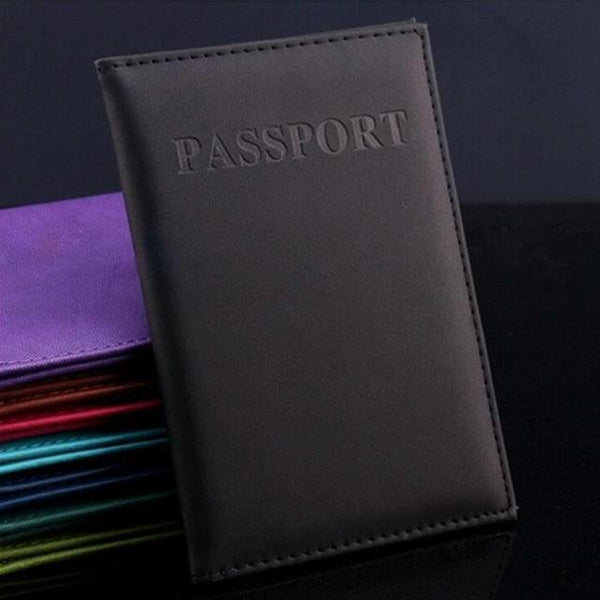 Travel Passport Cover Faux Leather Holder Black Other Travel Accessories