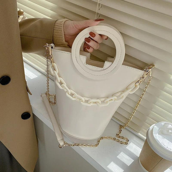 Stylish Round Chain Crossbody Bag For Women Brown Women's Bags & Handbags