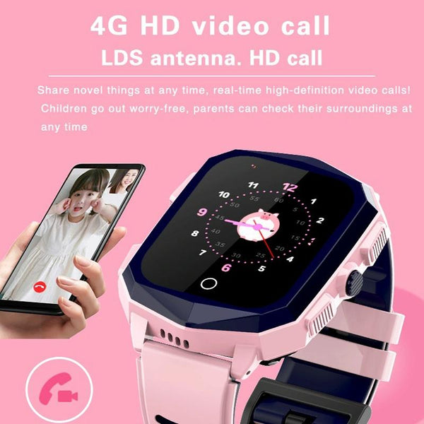 1.4 Inch 4G Locator Technology Positioning Children Calling Watch With Sos Function Blue Smart Watches