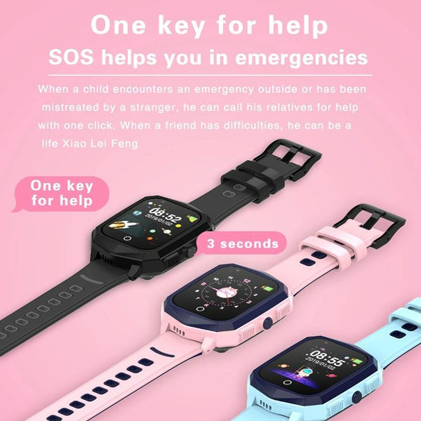1.4 Inch 4G Locator Technology Positioning Children Calling Watch With Sos Function Blue Smart Watches