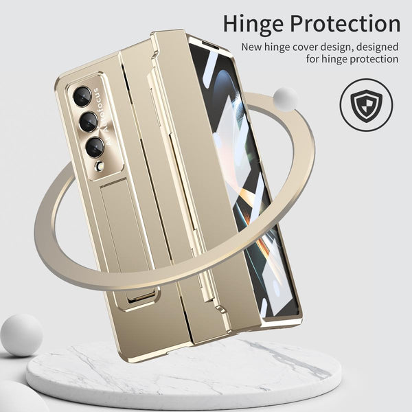 For Samsung Galaxy Z Fold4 5G Folding Case With Integrated Hinge Silver Cases Covers & Skins