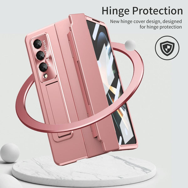 For Samsung Galaxy Z Fold4 5G Folding Case With Integrated Hinge Silver Cases Covers & Skins