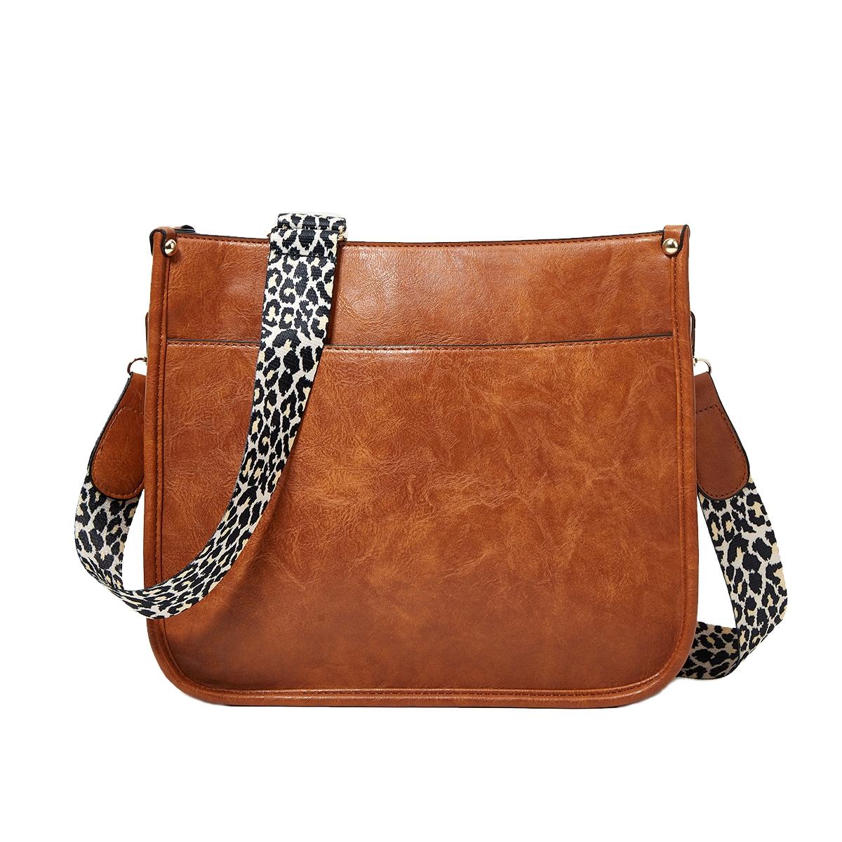 Leopard Print Waterproof Crossbody Tote Bag Brown Women's Bags & Handbags