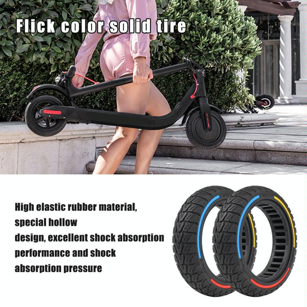 Colourful 2.5 7 Inch Honeycomb Tires For Xiaomi Scooter 4 / Pro Off Road Flick Design Yellow Accessories Parts