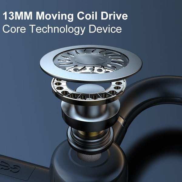 890 Ear Mounted Enc Noise Reduction Wireless Bluetooth Earphone Silver Earbuds