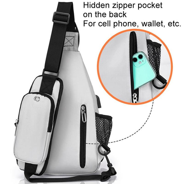 Men Oxford Cloth Chest Bag Casual Crossbody Shoulder Backpack Green Bags