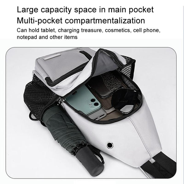 Men Oxford Cloth Chest Bag Casual Crossbody Shoulder Backpack Green Bags