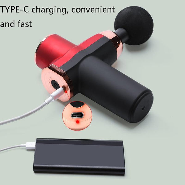 Compact 12V Muscle Relax Massage Gun Mini Size_Green Black Massagers