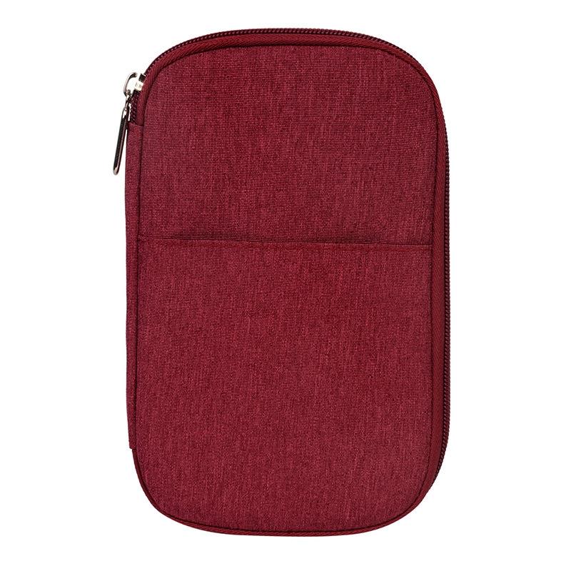 Multi Function Travel Storage Bag For Passports Red Travel Wallets