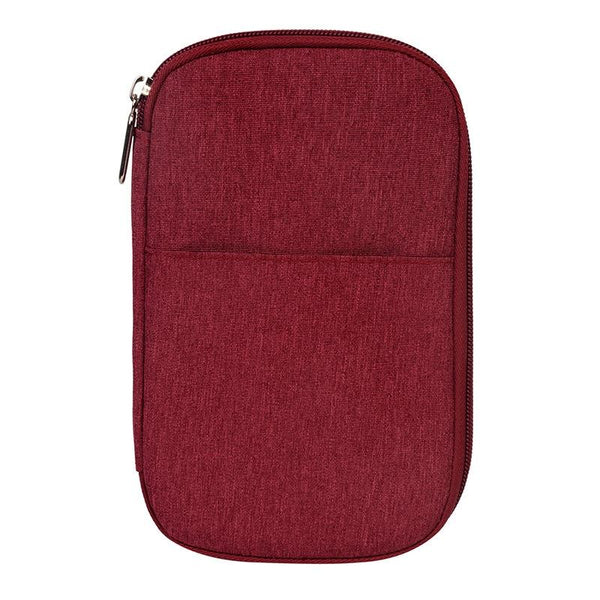 Multi Function Travel Storage Bag For Passports Red Travel Wallets