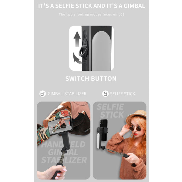 Mini Folding Gimbal Stabilizer With Tripod White Stabilizers