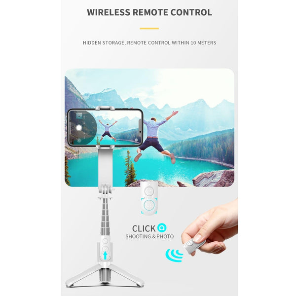 Mini Folding Gimbal Stabilizer With Tripod White Stabilizers