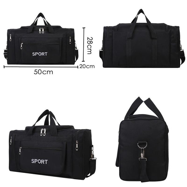 Large Capacity Shoulder Travel Bag Black Other Luggage