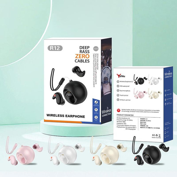 Coconut Ball Bluetooth Earphones With Charging Case White Earbuds