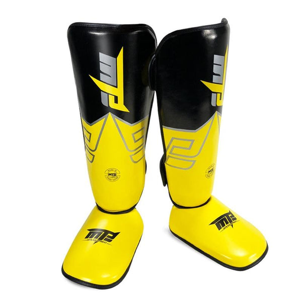 Freestyle Grappling Thai Boxing Training Leg Guards Ankle Protector Sports Protective Gear Yellow Shin Guards