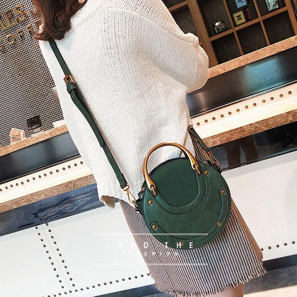 Retro Leather Mini Shoulder Bag For Women Green Women's Bags & Handbags