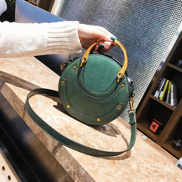 Retro Leather Mini Shoulder Bag For Women Green Women's Bags & Handbags