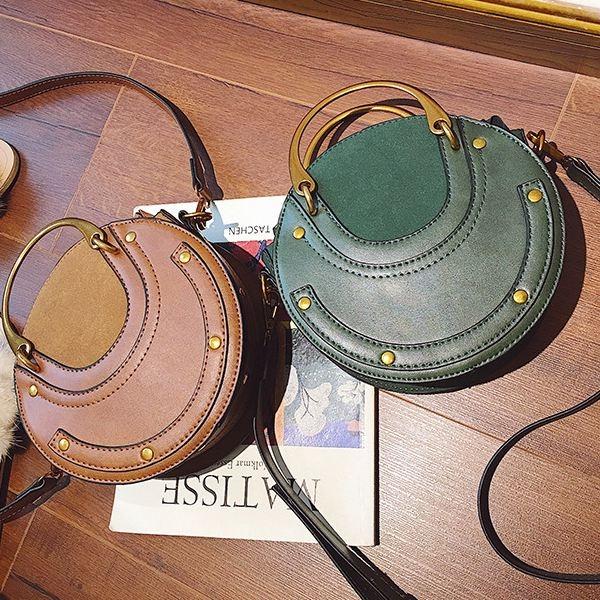 Retro Leather Mini Shoulder Bag For Women Green Women's Bags & Handbags