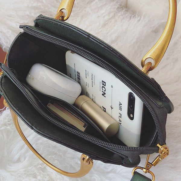 Retro Leather Mini Shoulder Bag For Women Green Women's Bags & Handbags