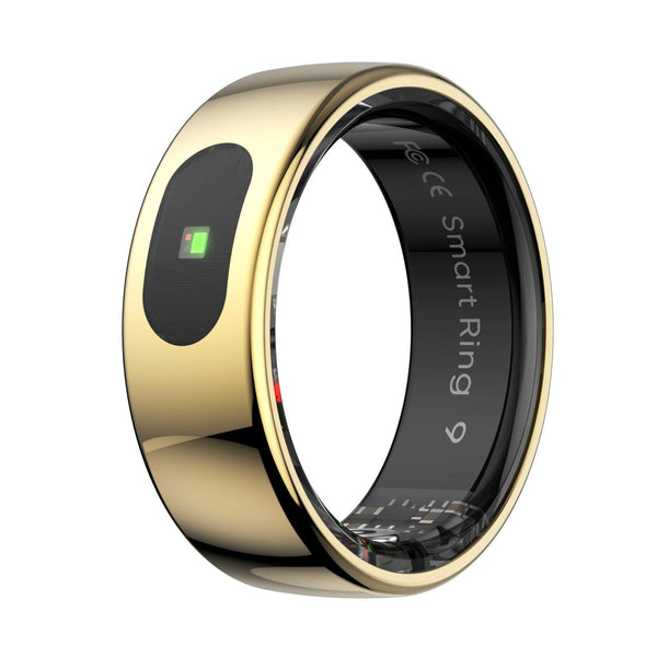 Smart Ring Heart Rate Blood Oxygen Sleep Sports Size 11 Gold Activity Trackers