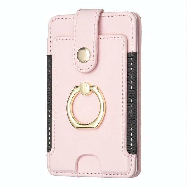 Metal Ring Card Bag Sticker For Mobile Phones Pink Cases Covers & Skins