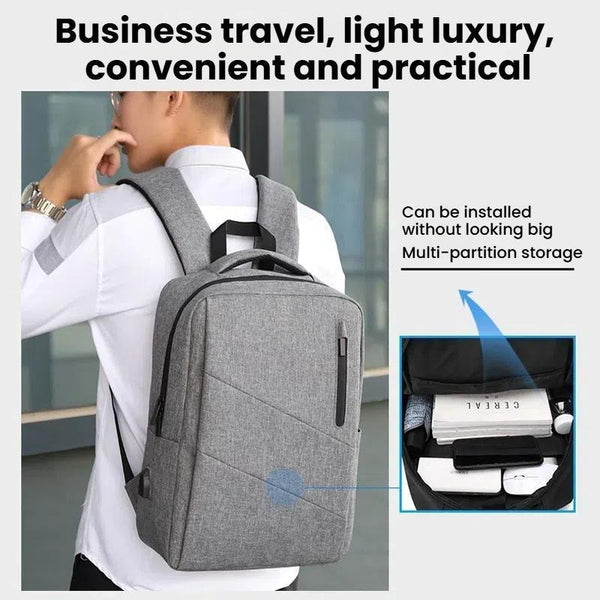 Anti Theft Usb Backpack For Business & School Blue Bags