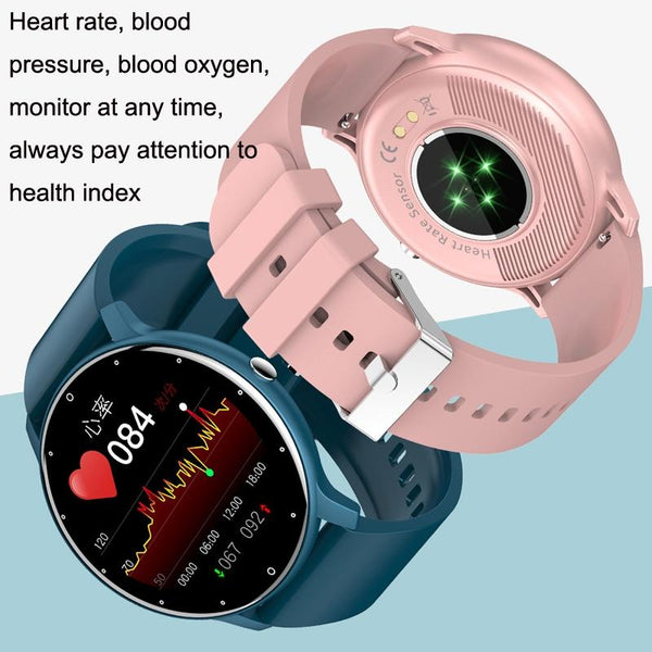 Smart Heart Rate Blood Pressure Oxygen Monitoring Sports Pedometer Wireless Bluetooth Watch Black Smart Watches