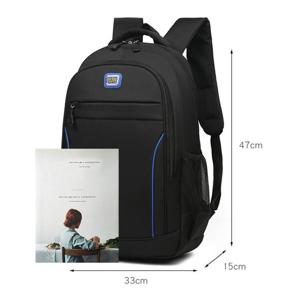 Large Capacity Nylon Backpack For Students Black Backpacks