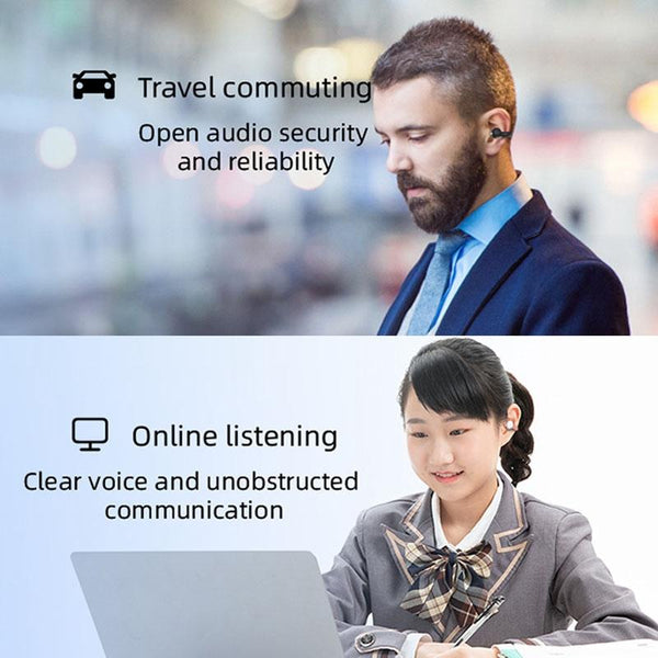 Wireless Single Ear Clip On Bluetooth Earphone M S8 Gray Earbuds