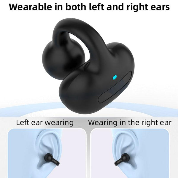 Wireless Single Ear Clip On Bluetooth Earphone M S8 Gray Earbuds