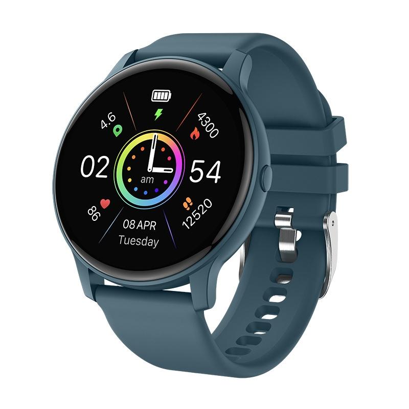Smart Watch With Heart Rate And Blood Pressure Monitoring Blue Smart Watches