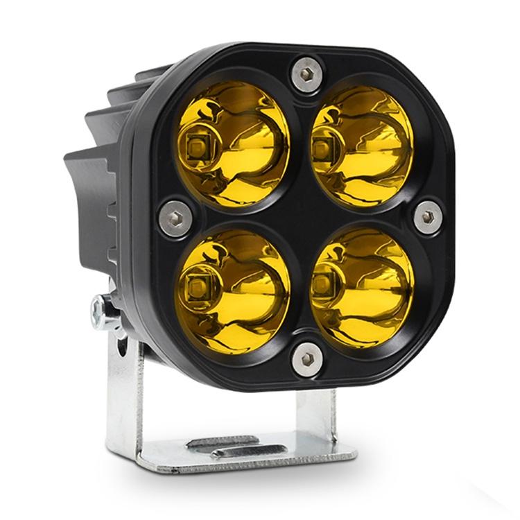 Car 3 Inch 4Leds Continuous Spotlight 20W / 2000Lm 6000K Dc9 80V Yellow Lights