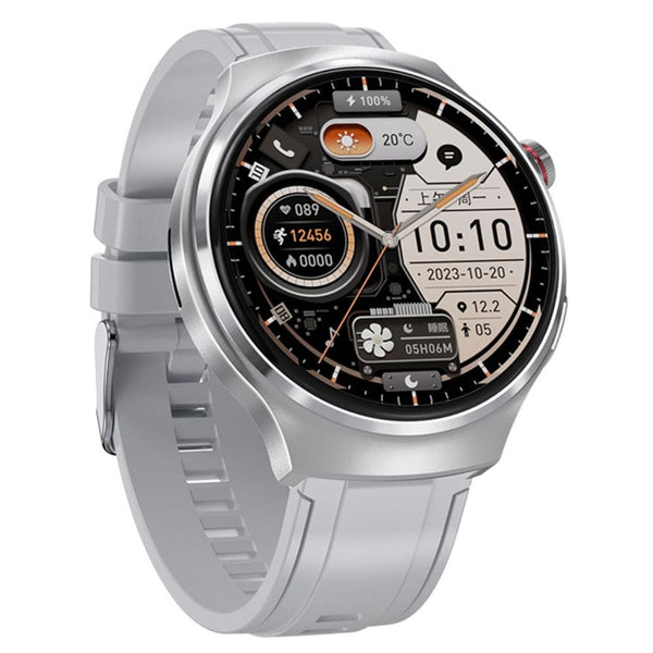 1.46 Inch Colour Screen Smart Watch Support Bluetooth Call / Heart Rate Monitoring Silver Smart Watches