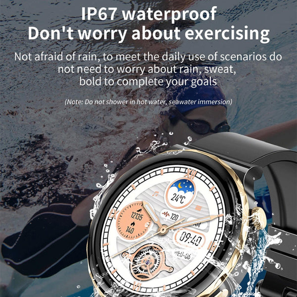 1.28 Inch Dual Mode Sport Smart Watch Support Bluetooth Call Sleep Blood Oxygen Heart Rate Pressure Health Monitor White Silver Smart Watches