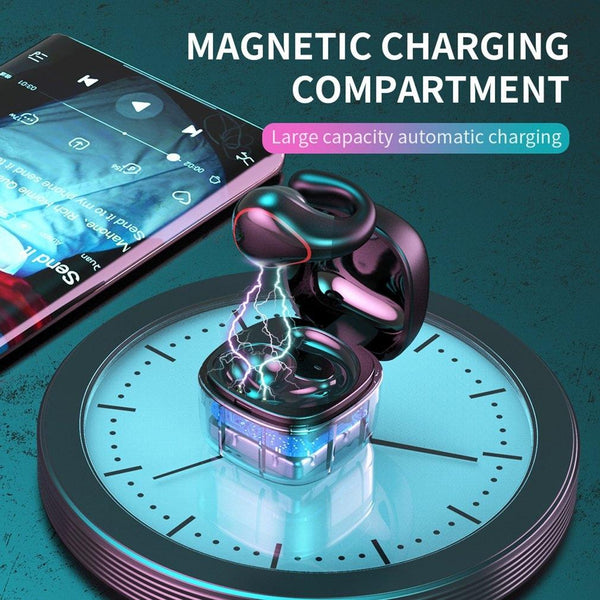 Wireless Bone Conduction Earphone With Bluetooth 5.0 White Earbuds