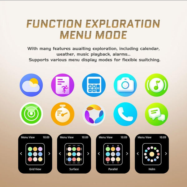 2.02 Inch Sport Smart Watch Support Bluetooth Call / Sleep Blood Oxygen Heart Rate Pressure Health Monitor Green Smart Watches