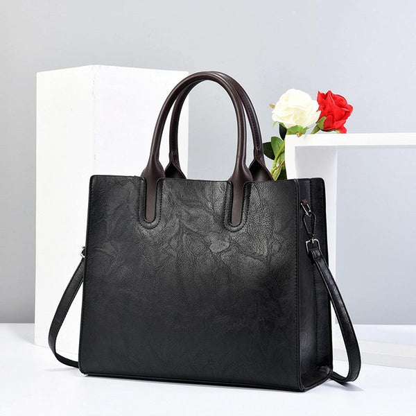 Parallel Retro Square Handbag For Commuting Vintage Style Black Women's Bags & Handbags