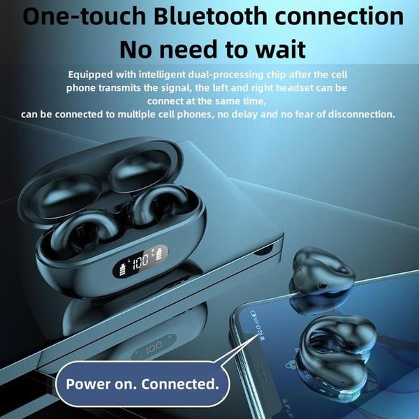 Wireless Noise Cancelling Bluetooth With Led Display Khaki Earbuds