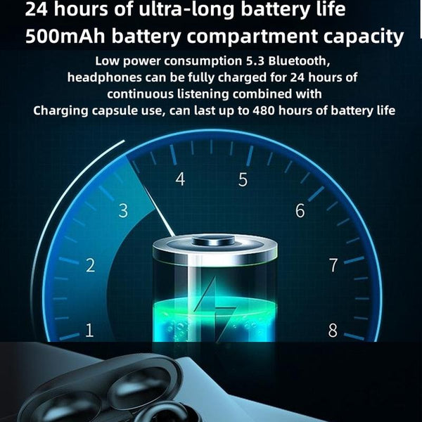 Wireless Noise Cancelling Bluetooth With Led Display Khaki Earbuds