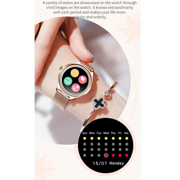 1.09 Inch Hd Color Smart Watch Bluetooth 5.0 Ip68 Heart Sleep Oxygen Steel Silver Smart Watches