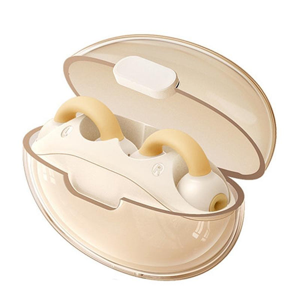 Wireless Bluetooth Earphone Transparent Clip Ows Sports Beige Earbuds