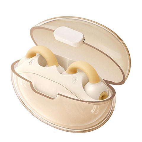 Wireless Bluetooth Earphone Transparent Clip Ows Sports Beige Earbuds