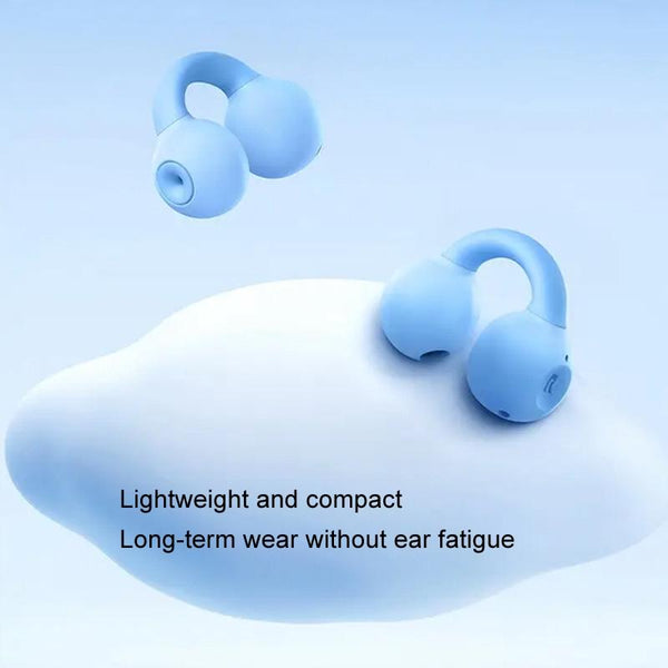Wireless Bluetooth Earphone Transparent Clip Ows Sports Beige Earbuds