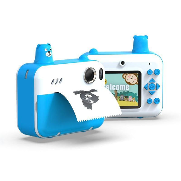 1080P Children's Camera With 2.36 Hd Led Display And Thermal Printing Instant Capture Sky Blue Digital Cameras