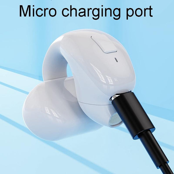 Wireless Clip On Bluetooth Earphone For Sports And Gaming White Earbuds