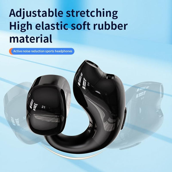 Wireless Clip On Bluetooth Earphone For Sports And Gaming White Earbuds