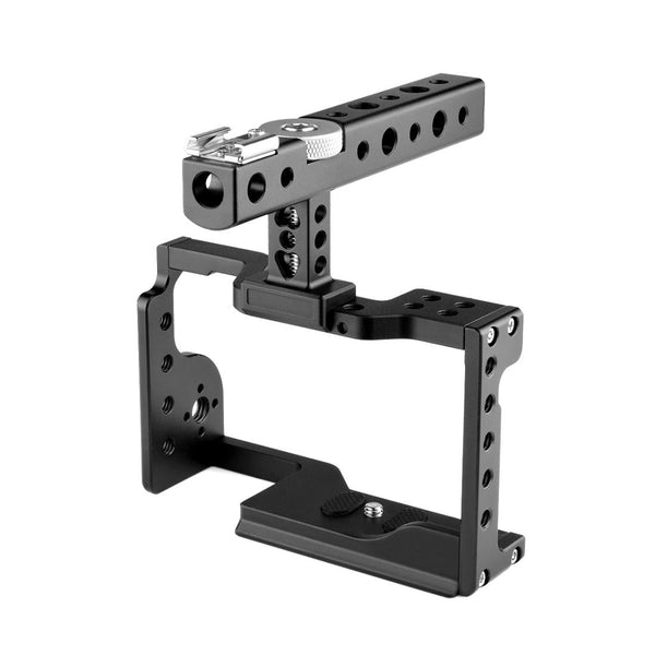 Video Camera Cage Stabilizer With Handle For Sony A6600 Black Stabilizers