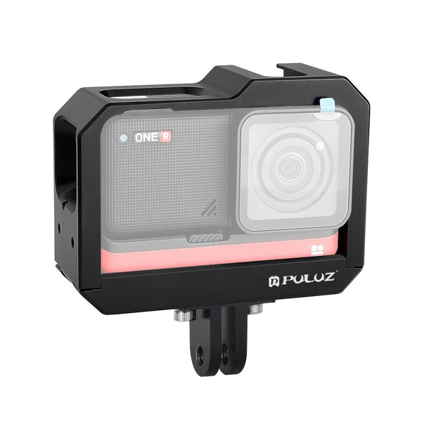 Aluminum Frame Cage For Insta360 One R With Cold Shoe And Tripod Base_Black Camera Cases Bags & Covers