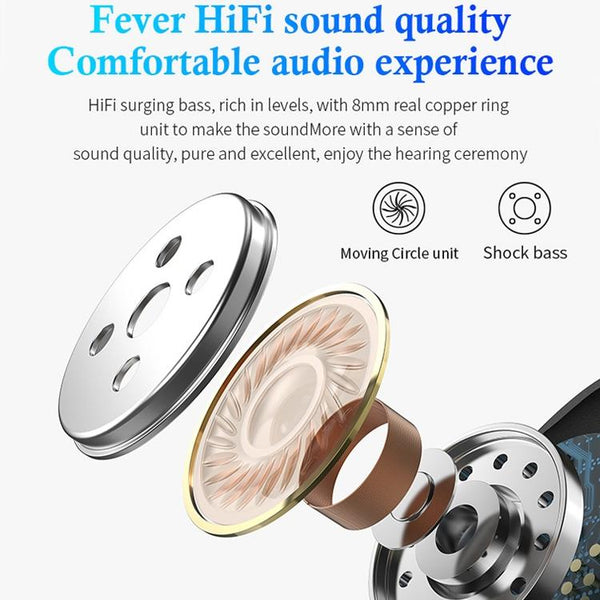 Wireless Sports Bluetooth Earphones Binaural Stereo Black Earbuds